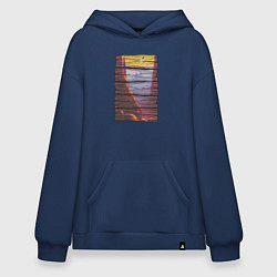 Толстовка-худи оверсайз Поиски вершин, цвет: тёмно-синий