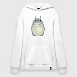 Толстовка-худи оверсайз Neighbor Totoro, цвет: белый