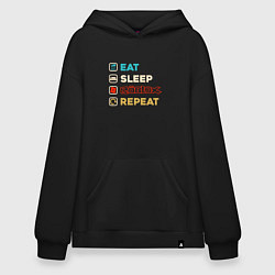 Худи оверсайз Eat sleep roblox repeat art