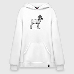 Худи оверсайз Баран в шапке с помпоном