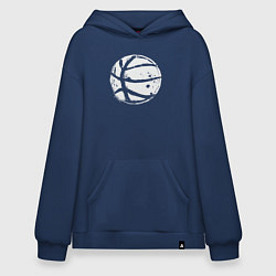 Толстовка-худи оверсайз Basket balls, цвет: тёмно-синий