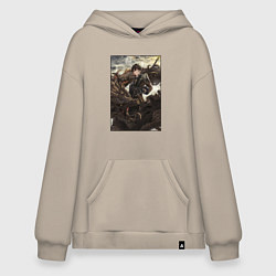 Худи оверсайз Чжун Ли - дракон