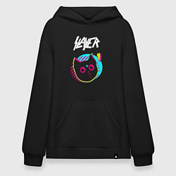 Худи оверсайз Slayer rock star cat