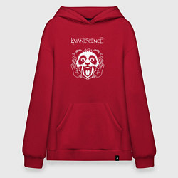 Толстовка-худи оверсайз Evanescence rock panda, цвет: красный
