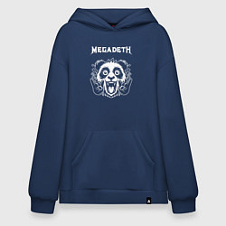 Толстовка-худи оверсайз Megadeth rock panda, цвет: тёмно-синий