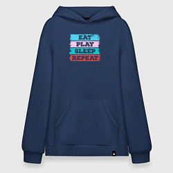 Худи оверсайз Eat play sleep repeat