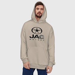 Толстовка-худи оверсайз Jac - motors, цвет: миндальный — фото 2