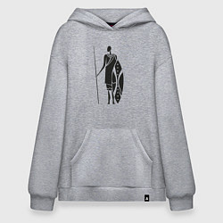 Толстовка-худи оверсайз Африканец, цвет: меланж
