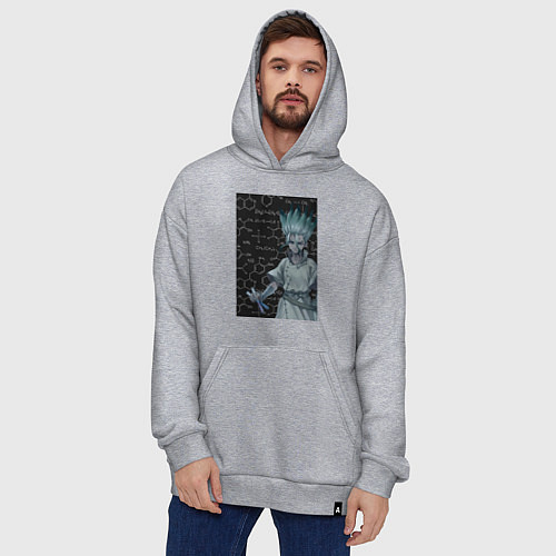 Худи оверсайз Сэнку Исигами / Меланж – фото 4