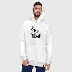 Толстовка-худи оверсайз Эйкити Онидзука учитель, цвет: белый — фото 2