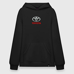 Толстовка-худи оверсайз Toyota brend auto, цвет: черный