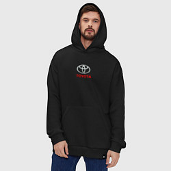 Толстовка-худи оверсайз Toyota brend auto, цвет: черный — фото 2