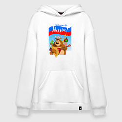 Худи оверсайз Welcome to Russia inscription color