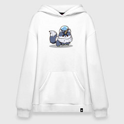 Толстовка-худи оверсайз О моём перерождении в слизь Римуру Темпест на волк, цвет: белый