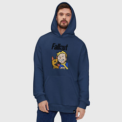 Толстовка-худи оверсайз Vault boy and shepherd, цвет: тёмно-синий — фото 2