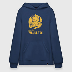 Толстовка-худи оверсайз Vault boy like print, цвет: тёмно-синий