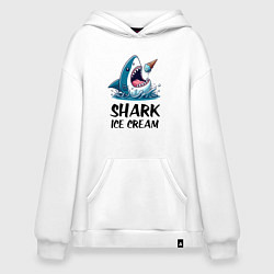 Худи оверсайз Shark ice cream - ai art