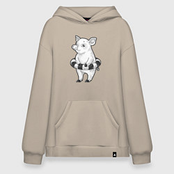 Худи оверсайз Поросёнок в спасательном круге