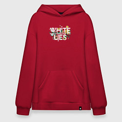 Толстовка-худи оверсайз White Lies - Flowers, цвет: красный