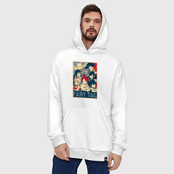 Толстовка-худи оверсайз Хвост Феи Эрза Скарлет Нацу Драгнил, цвет: белый — фото 2