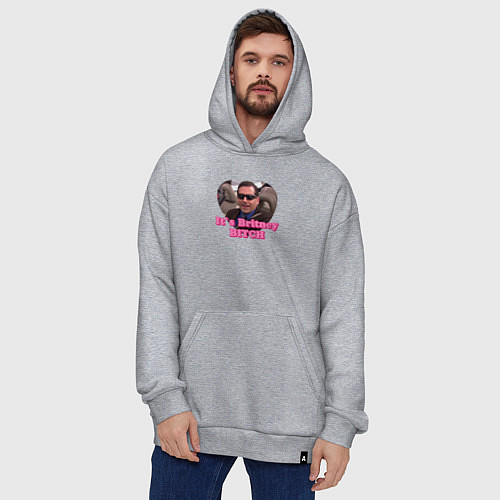 Худи оверсайз Michael Scott its Breatney B*tch - the office / Меланж – фото 4