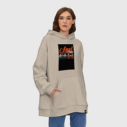Толстовка-худи оверсайз Форсаж последний заезд, цвет: миндальный — фото 2