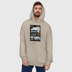 Толстовка-худи оверсайз Mitsubishi GT, цвет: миндальный — фото 2