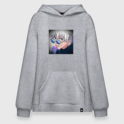 Толстовка-худи оверсайз Годжо, цвет: меланж