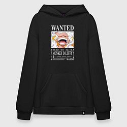 Худи оверсайз Monkey D Luffy - wanted