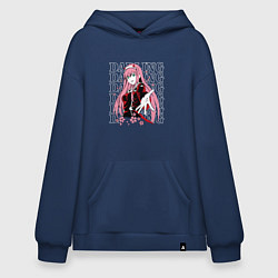 Толстовка-худи оверсайз Darling in the FranXX Милый из Франкса, цвет: тёмно-синий