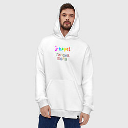 Толстовка-худи оверсайз BTS J-hope! Im Your Hope, цвет: белый — фото 2