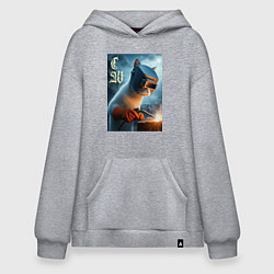 Худи оверсайз Кот сварщик - нейроарт