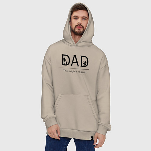 Худи оверсайз Сила отца / Миндальный – фото 4