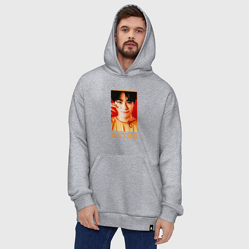Худи оверсайз Astro Мун Бин / Меланж – фото 4