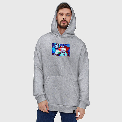 Худи оверсайз Big Bang в ярких образах K-pop / Меланж – фото 4