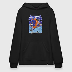 Толстовка-худи оверсайз Metallica - hockey, цвет: черный