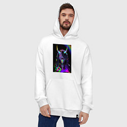 Толстовка-худи оверсайз Дьяволица секси, цвет: белый — фото 2