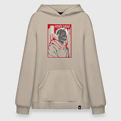 Толстовка-худи оверсайз Магическая битва Ryomen Sukuna, цвет: миндальный