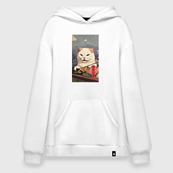 Худи оверсайз Cat meme - japan style