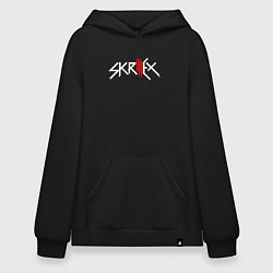 Толстовка-худи оверсайз Skrillex - logo, цвет: черный