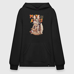 Толстовка-худи оверсайз Созданный в бездне - Наначи, цвет: черный