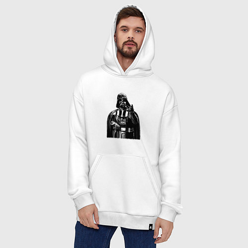 Худи оверсайз Дарт Вейдер ситх / Белый – фото 4