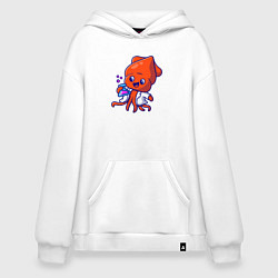 Толстовка-худи оверсайз Химик осьминог, цвет: белый