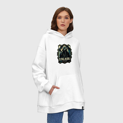 Худи оверсайз Stalker 2 heart of Chornobyl radiations / Белый – фото 3
