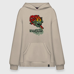 Толстовка-худи оверсайз Грифон killswitch engage, цвет: миндальный