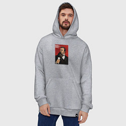 Толстовка-худи оверсайз Фридрих Энгельс, цвет: меланж — фото 2