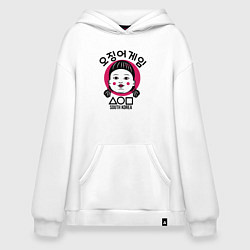 Толстовка-худи оверсайз South Korea girl, цвет: белый