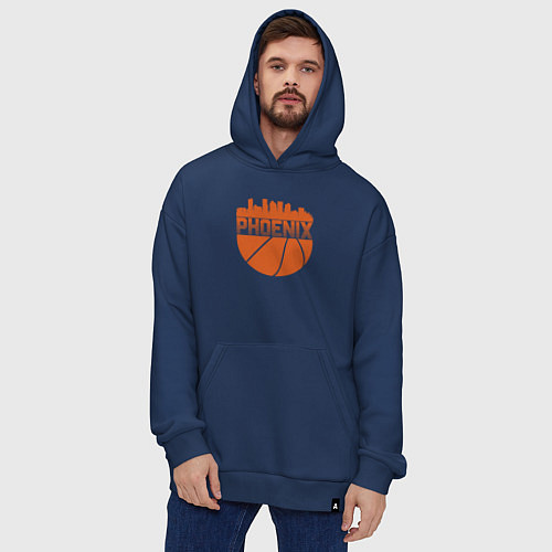 Худи оверсайз Phoenix basketball / Тёмно-синий – фото 4