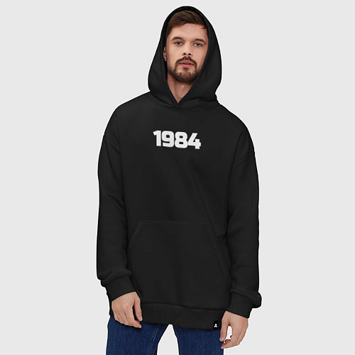 Худи оверсайз Рожден 1984 / Черный – фото 4