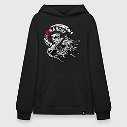 Толстовка-худи оверсайз Logo Sons Of Anarchy, цвет: черный